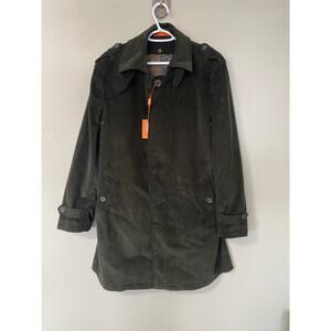 NWT Tallia Mens Corduroy Coat Olive Green Quilted Lined Jacket XL